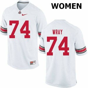 NCAA Ohio State Buckeyes Women's #74 Max Wray White Nike Football College Jersey PHO5445SY